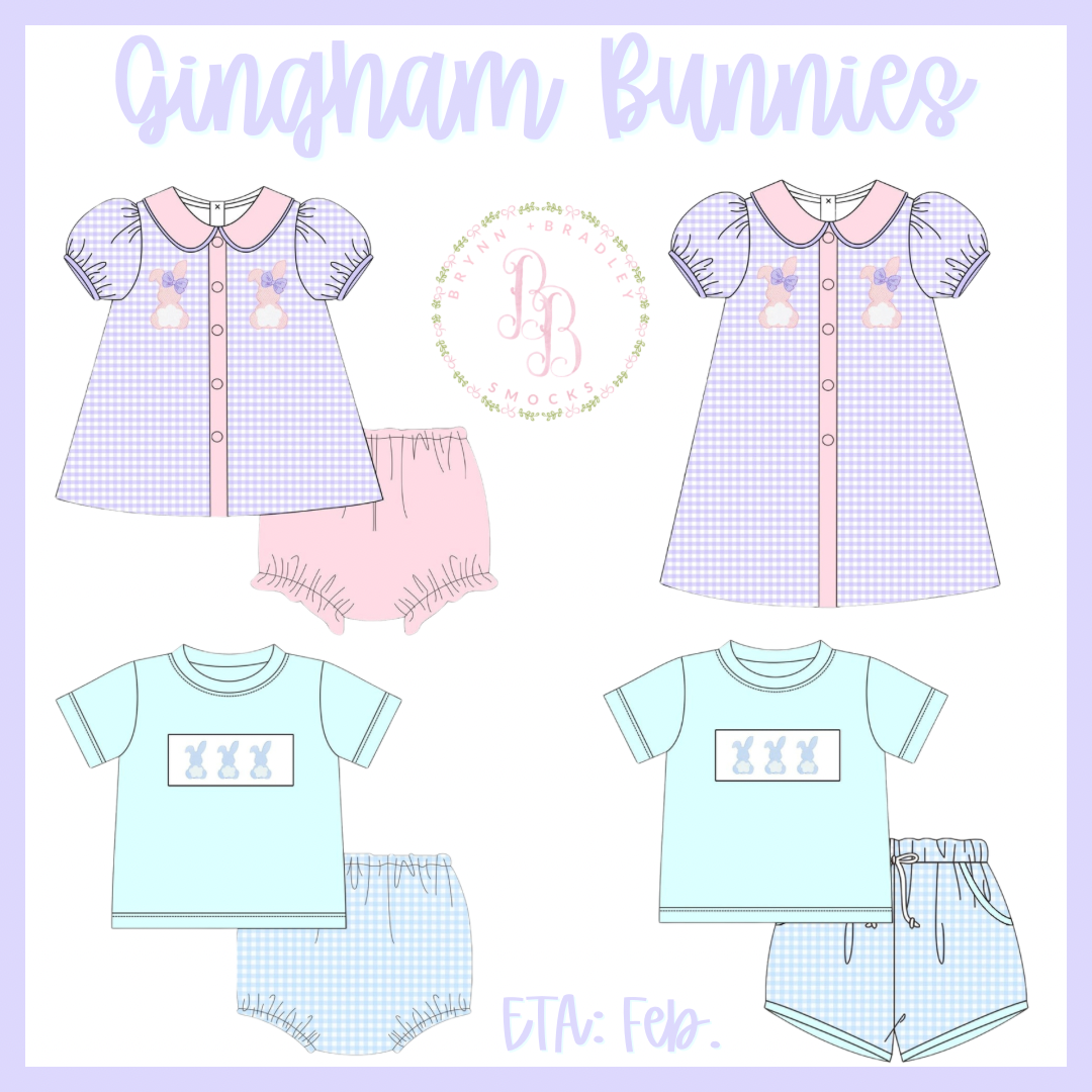 Preorder: Gingham Bunnies Collection - ETA: February