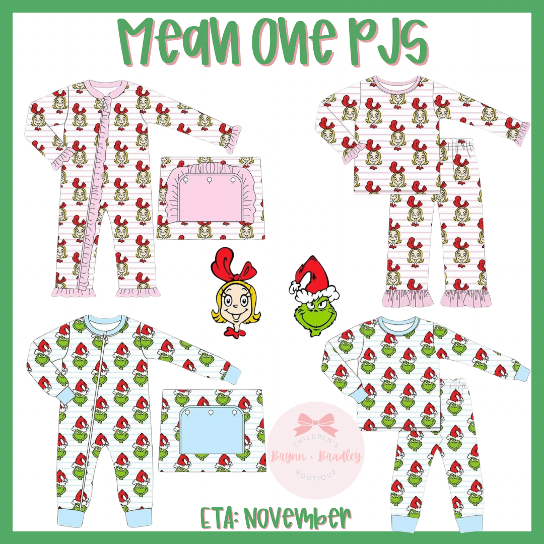 RTS: Boy’s Mean One PJs Pants Set