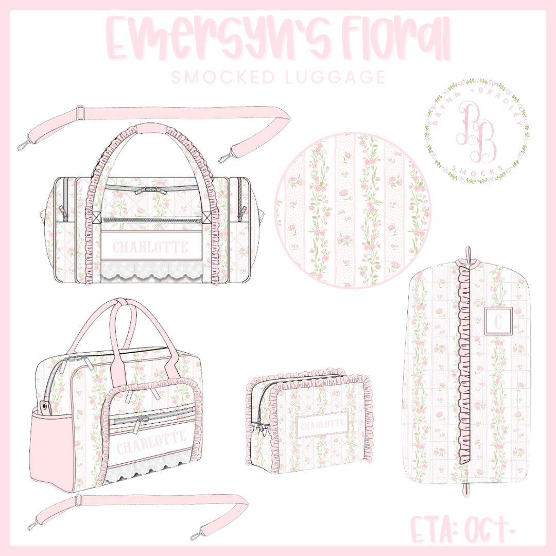 PO30: Emersyn’s Floral Smocked Duffel Bag- ETA: October