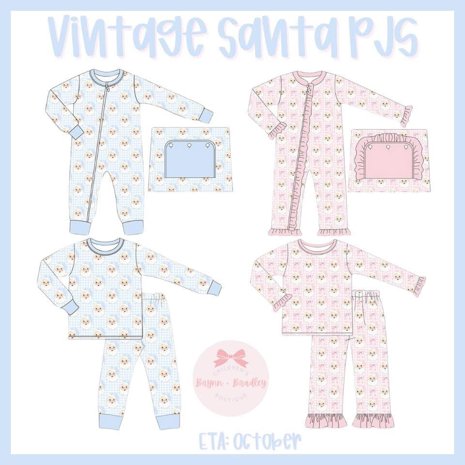 RTS: Vintage Santa Boy PJ Pants Set