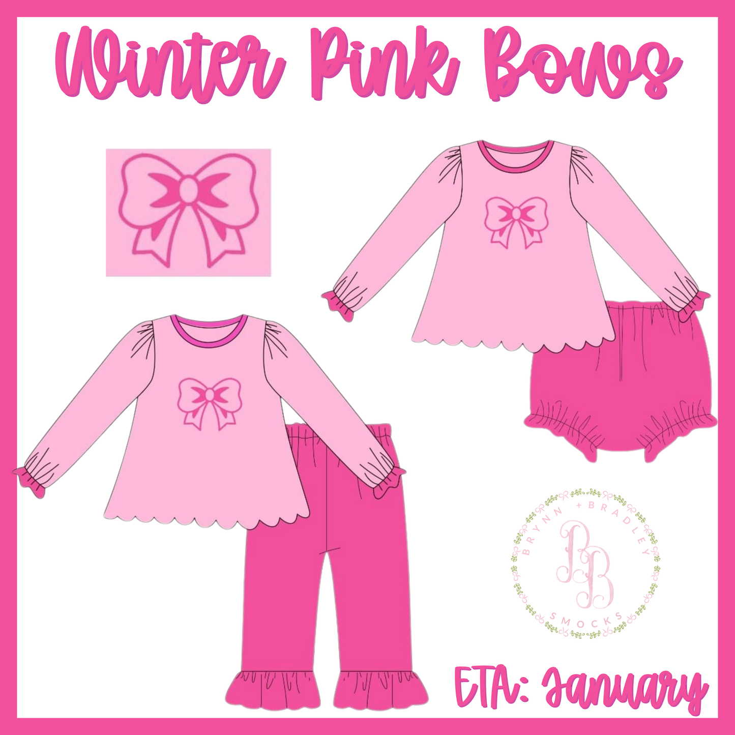 Preorder: Winter Pink Bows Collection - ETA: January