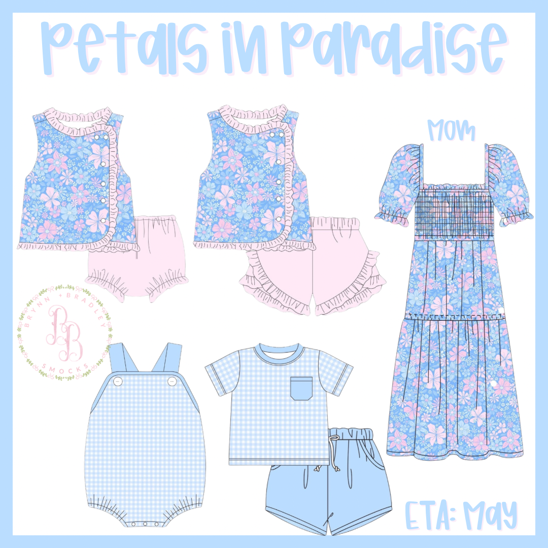 RTS: Girl’s Petals in Paradise Diaper Set