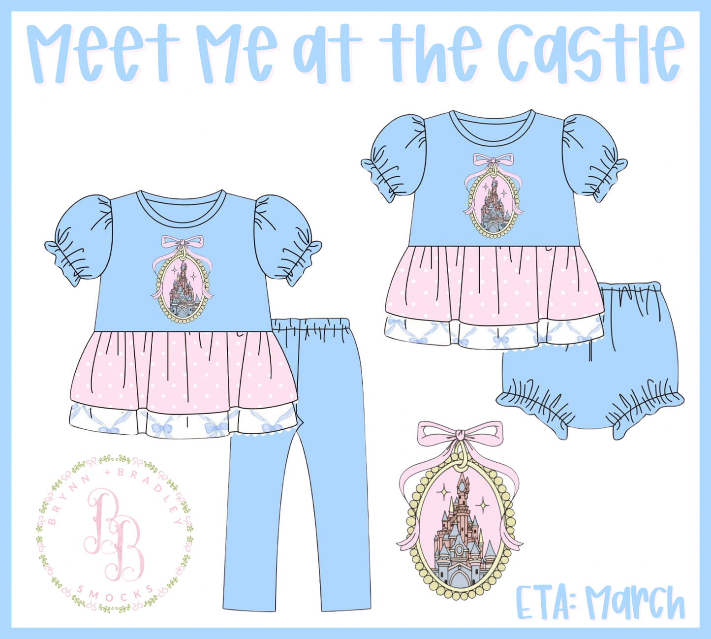 RTS: Girl’s Meet Me at the Castle Diaper Set