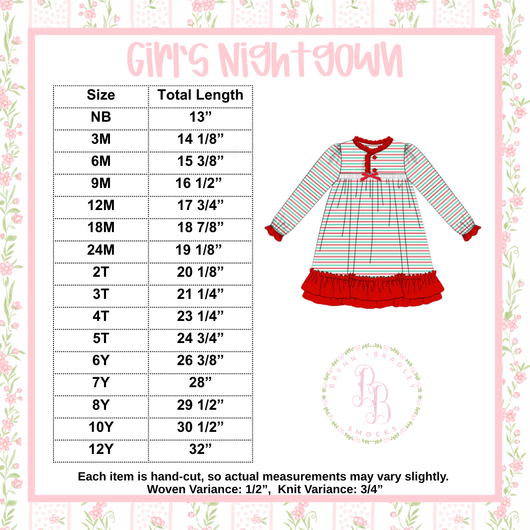 PO29: Toyland Family Pajamas Girl Nightgown