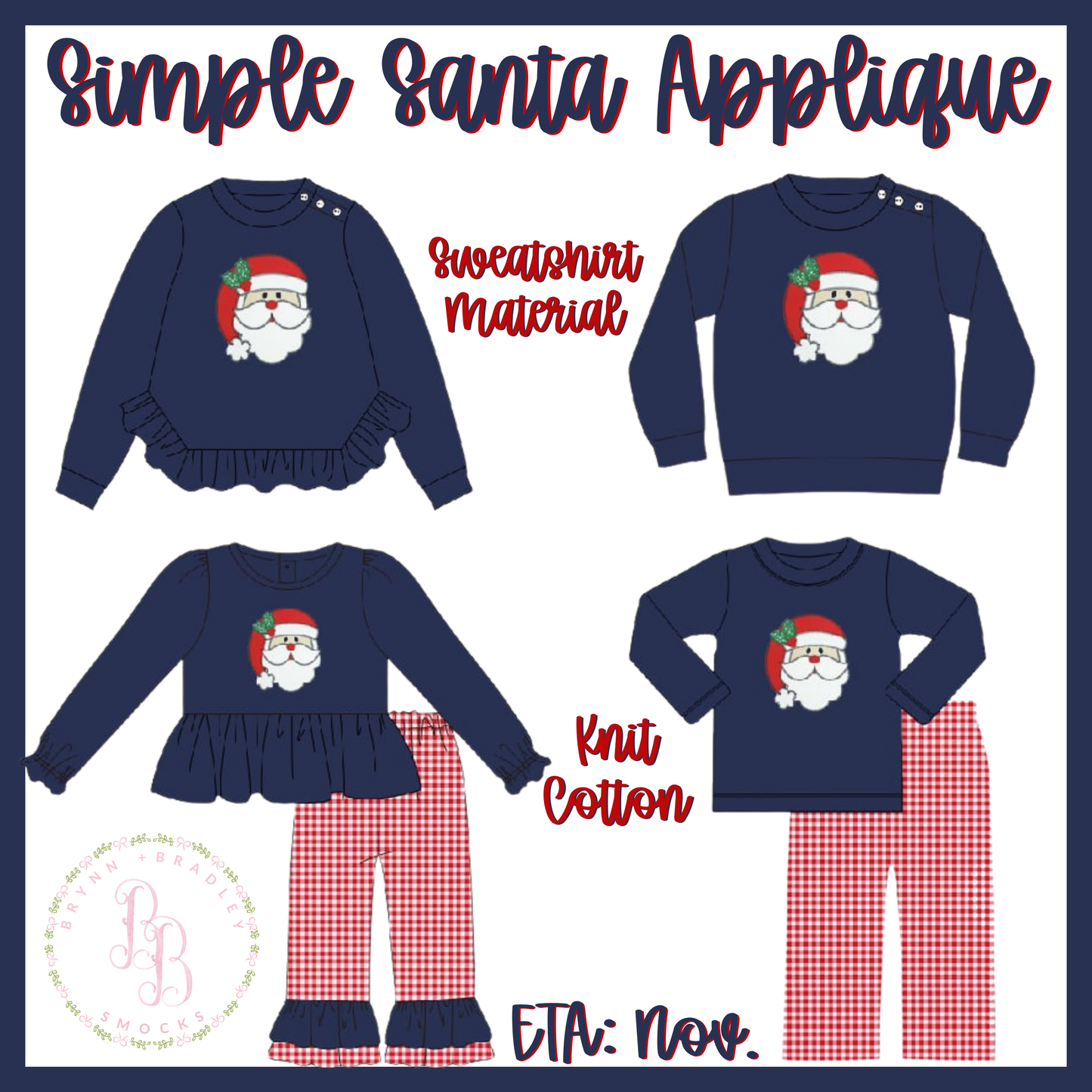 Preorder: Simple Santa Appliqué Collection - ETA: November