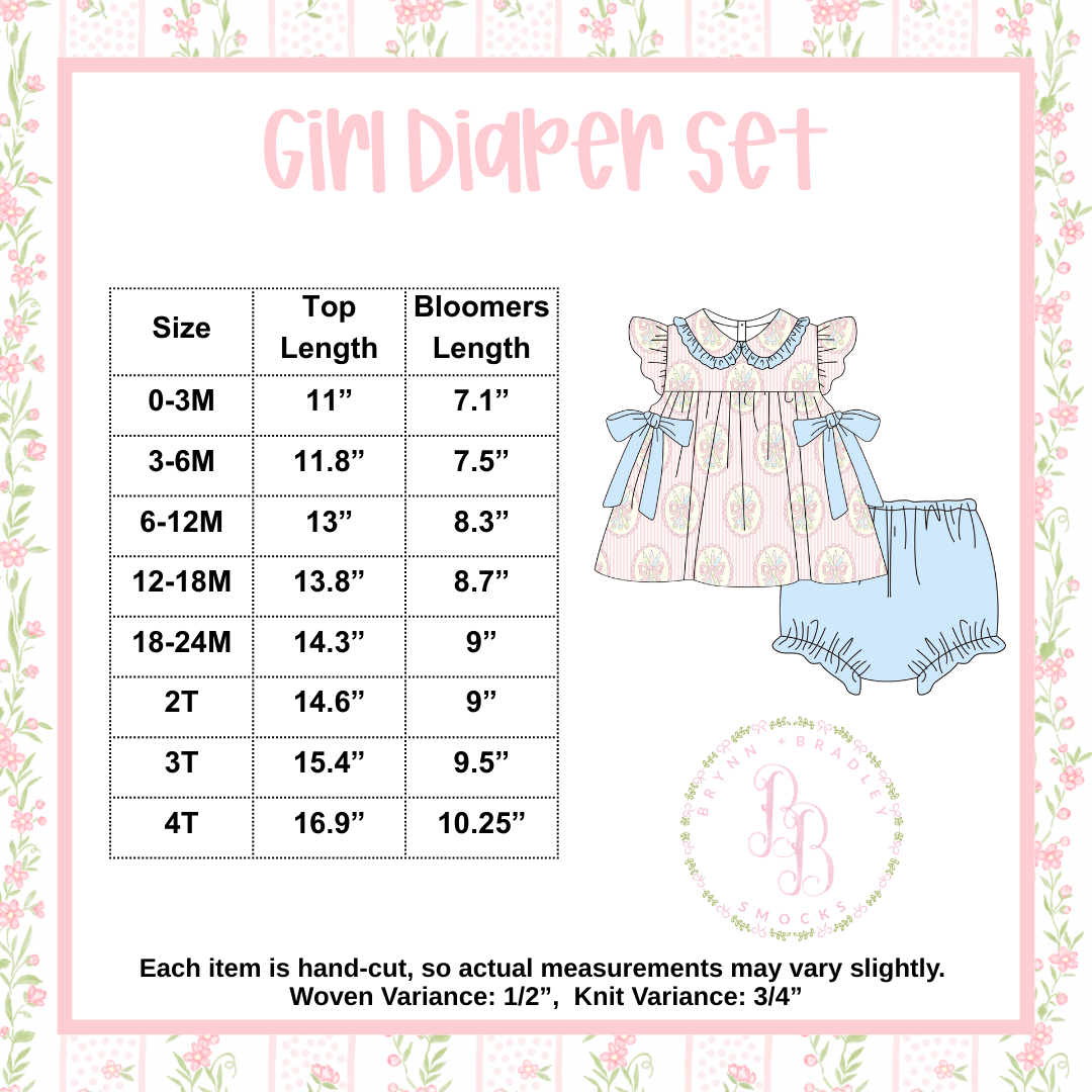 RTS: Storybook Schoolhouse Girl Diaper Set