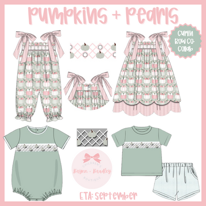 RTS: Pumpkins + Pearls Girl Romper