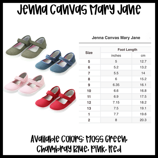 Preorder: Jenna Canvas Mary Jane Shoe