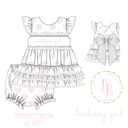 RTS: Birthday Girl Diaper Set + Dress
