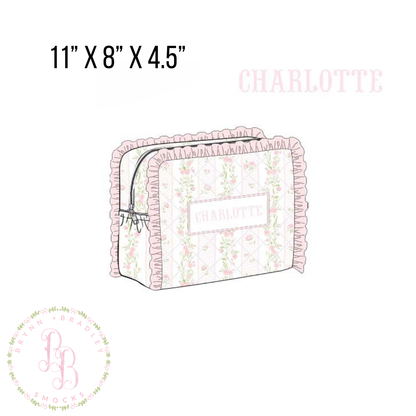 PO30: Emersyn’s Floral Smocked Accessory Bag- ETA: October