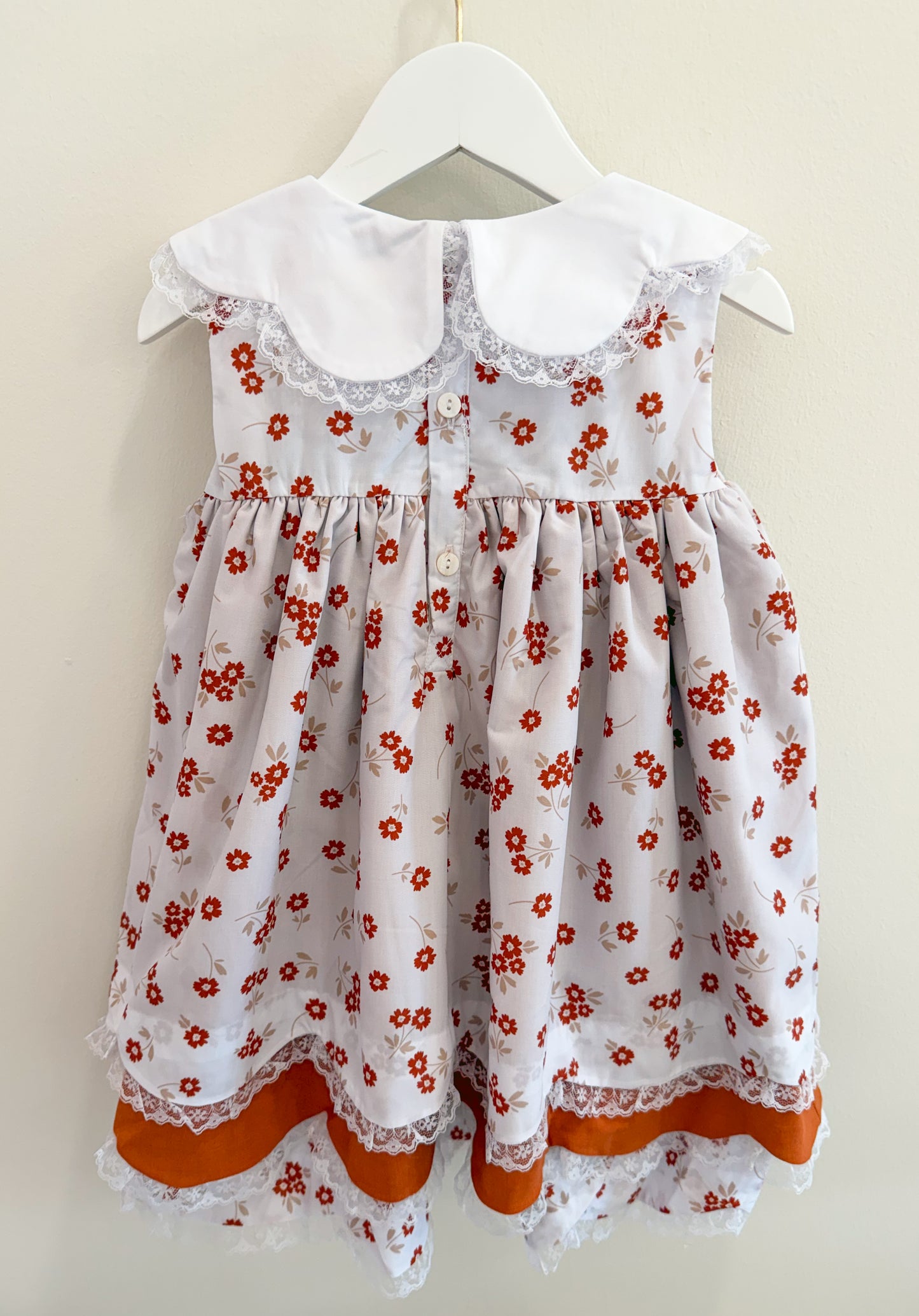 RTS: Scalloped Fall Floral Girl Diaper Set + Dress
