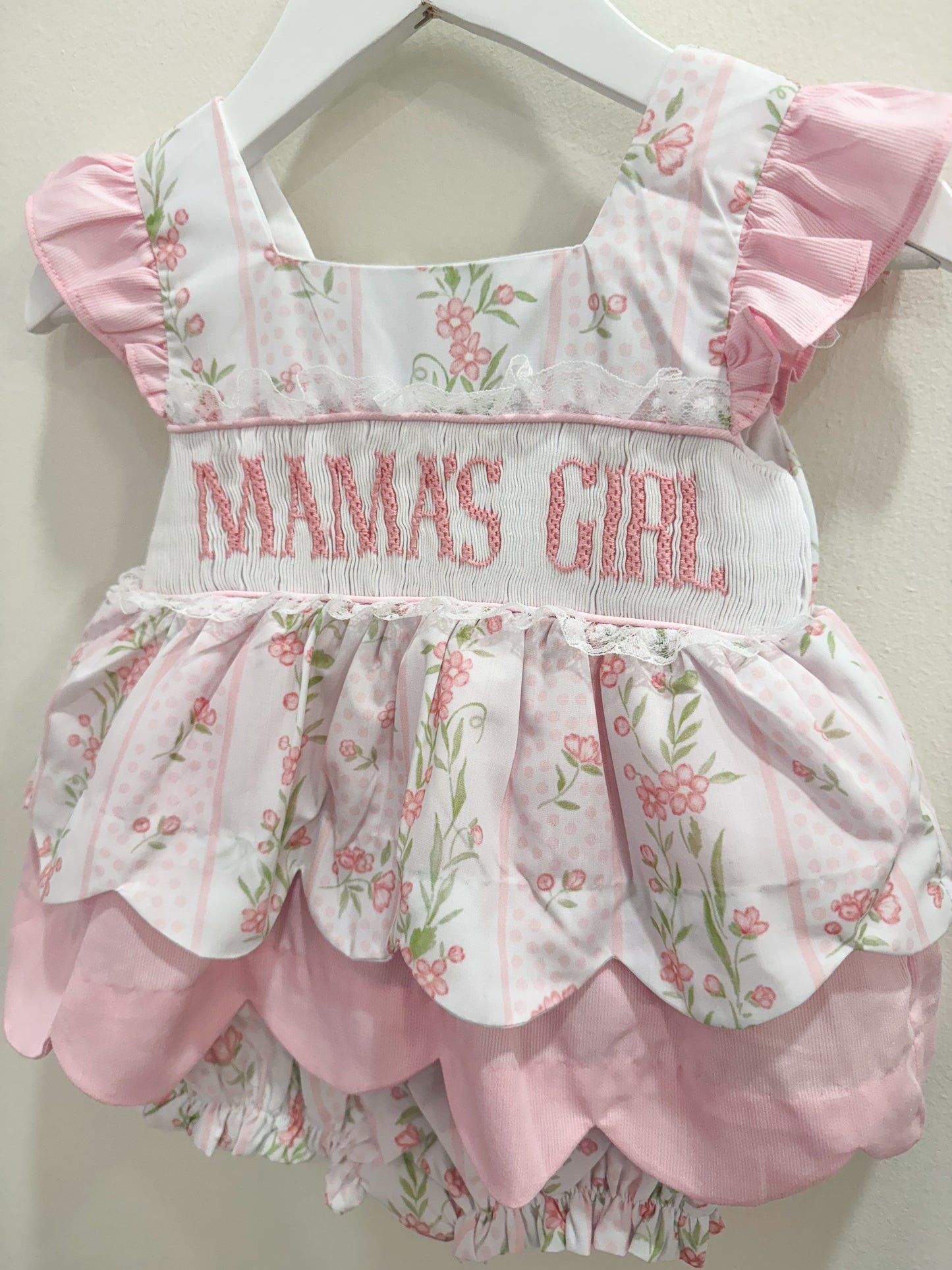 RTS: Emersyn’s Floral “Mama’s Girl” Girl Skirted Bubble