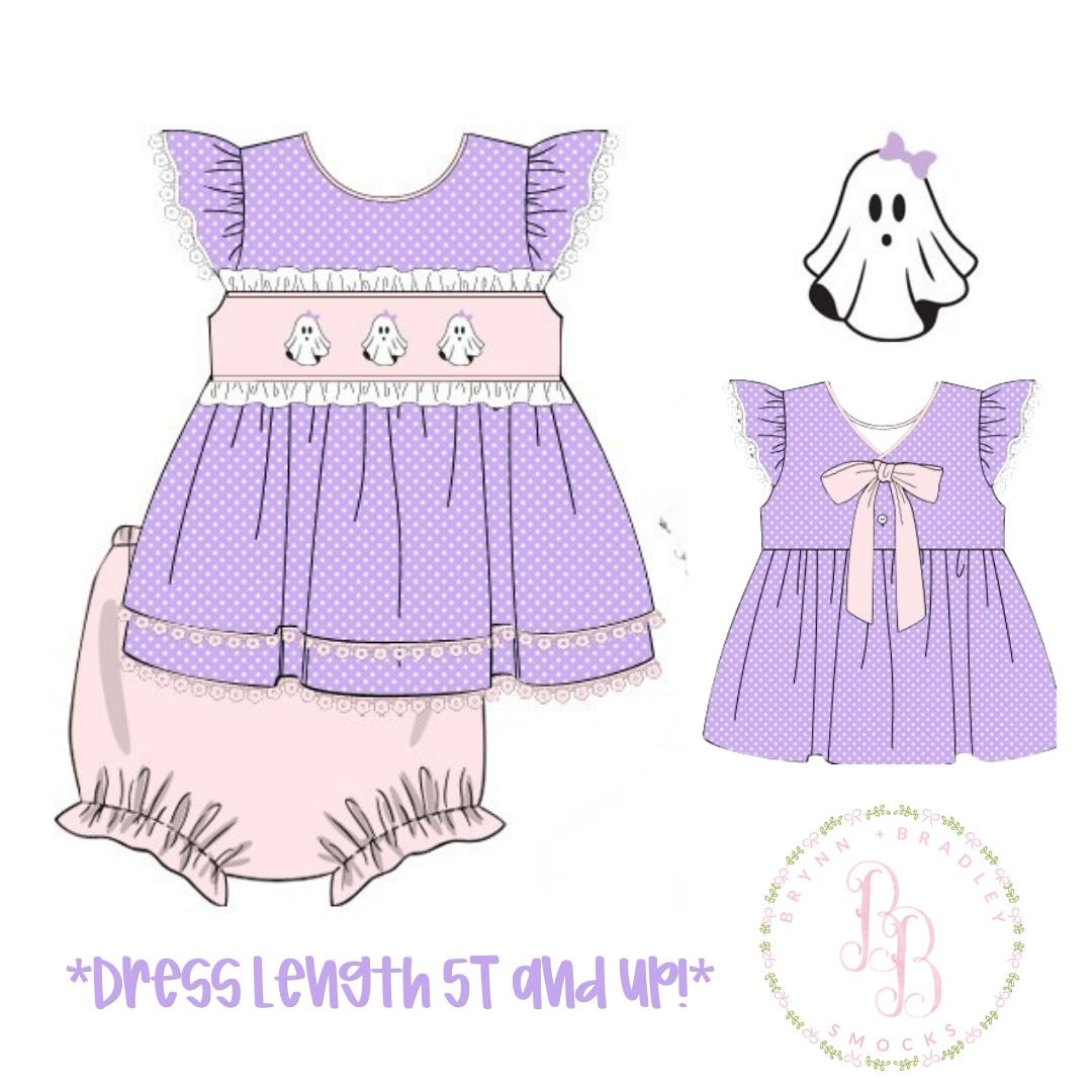 PO28: Boos + Bows Girl Diaper Set + Dress