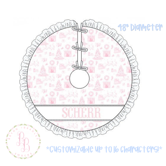 PO30: Pink + Blue Decor: Tree Skirt- ETA: October
