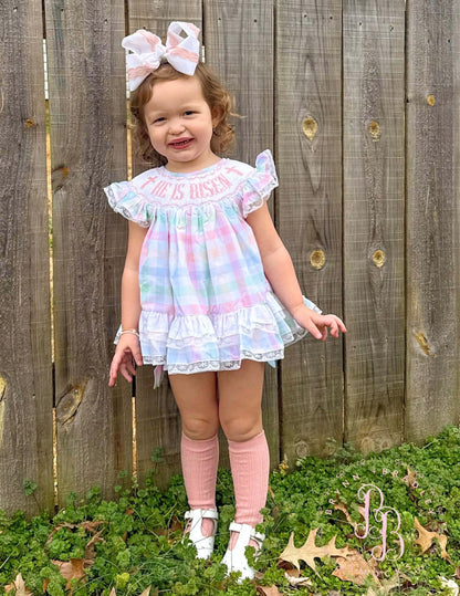 RTS: He is Risen Girl Diaper Set **Dress Length 5T-6T!**