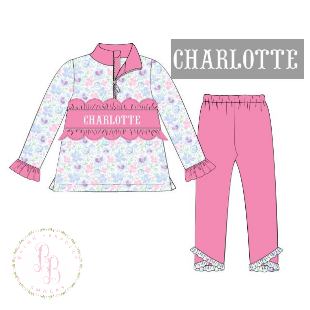 PO31: Poppy’s Pink Floral Leggings Set- ETA: December