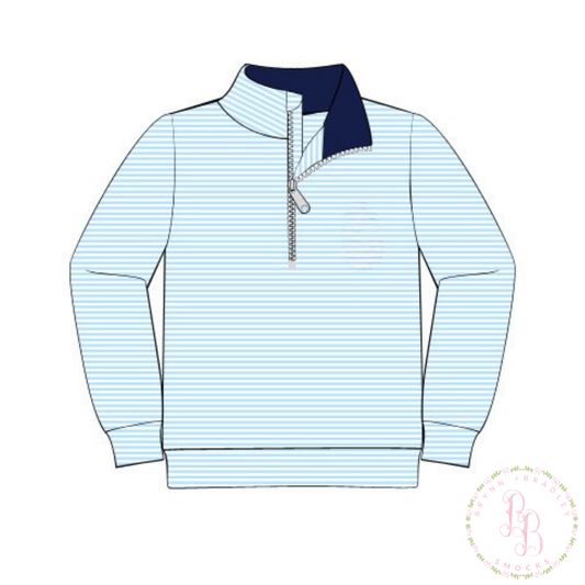 PO31: Boy’s Only Pullovers: Blue Stripes- ETA: December