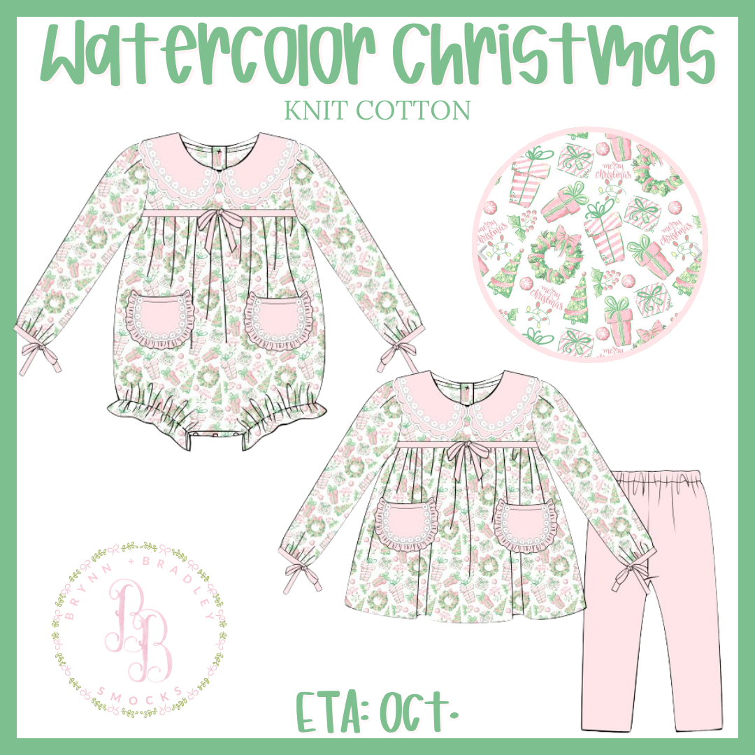 PO30: Watercolor Christmas Girl Bubble- ETA: October