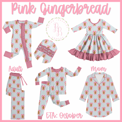 WS Preorder: Christmas Bamboo: Pink Gingerbread Collection- ETA: October