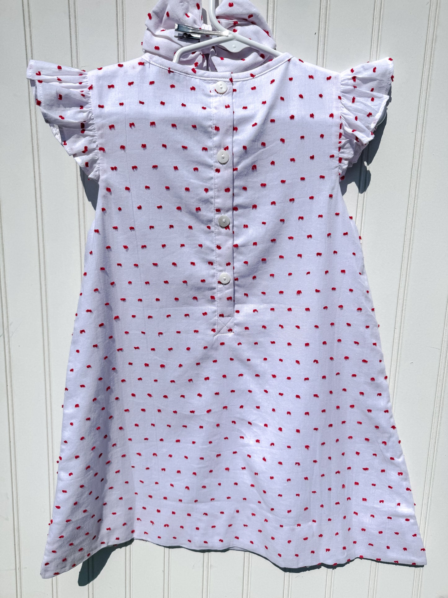 Girl’s Swiss Dot Bulldog Dress