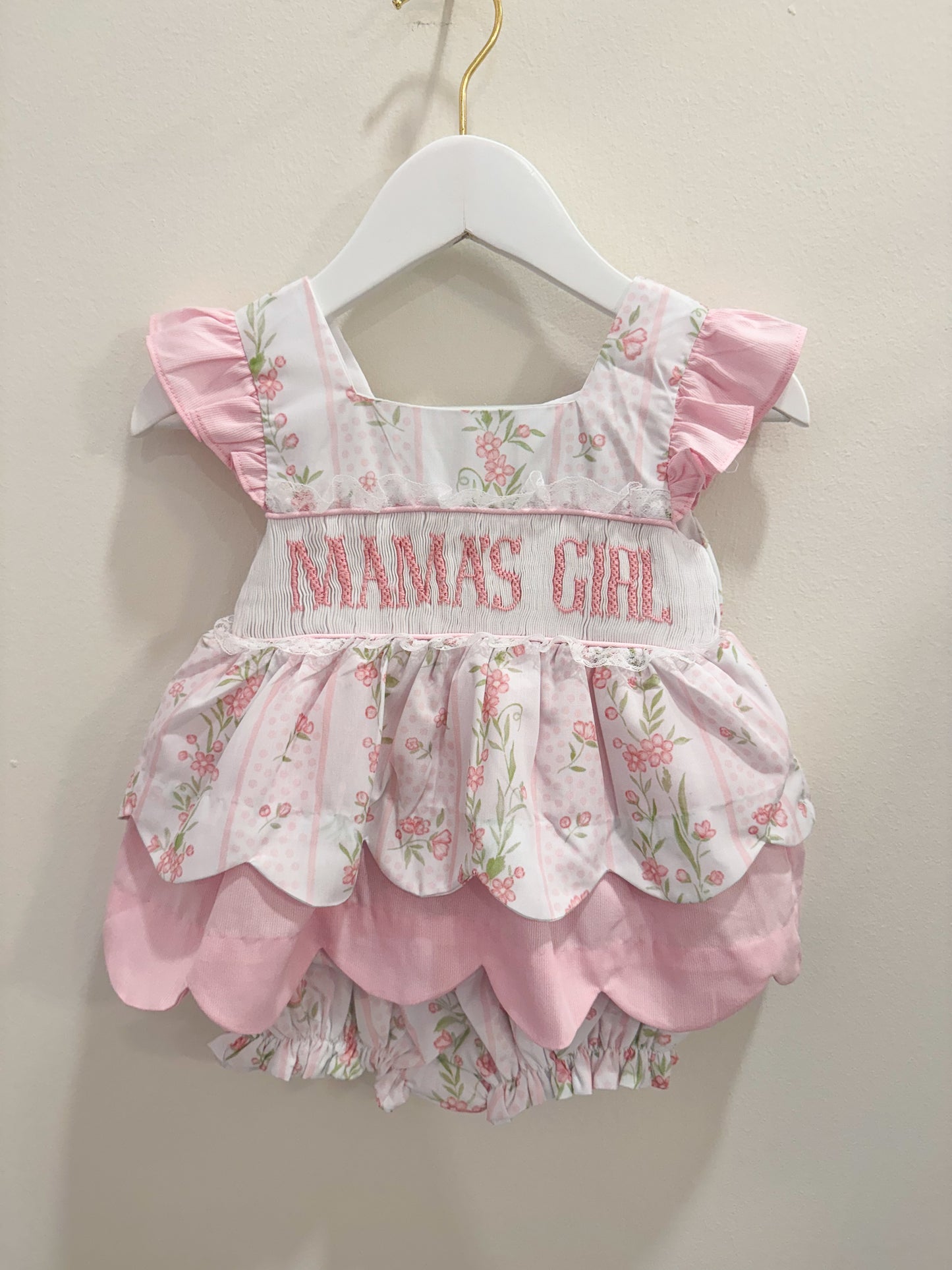 RTS: Emersyn’s Floral “Mama’s Girl” Girl Skirted Bubble