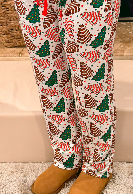 RTS: Christmas Tree Cakes Bamboo Adult Lounge Pants