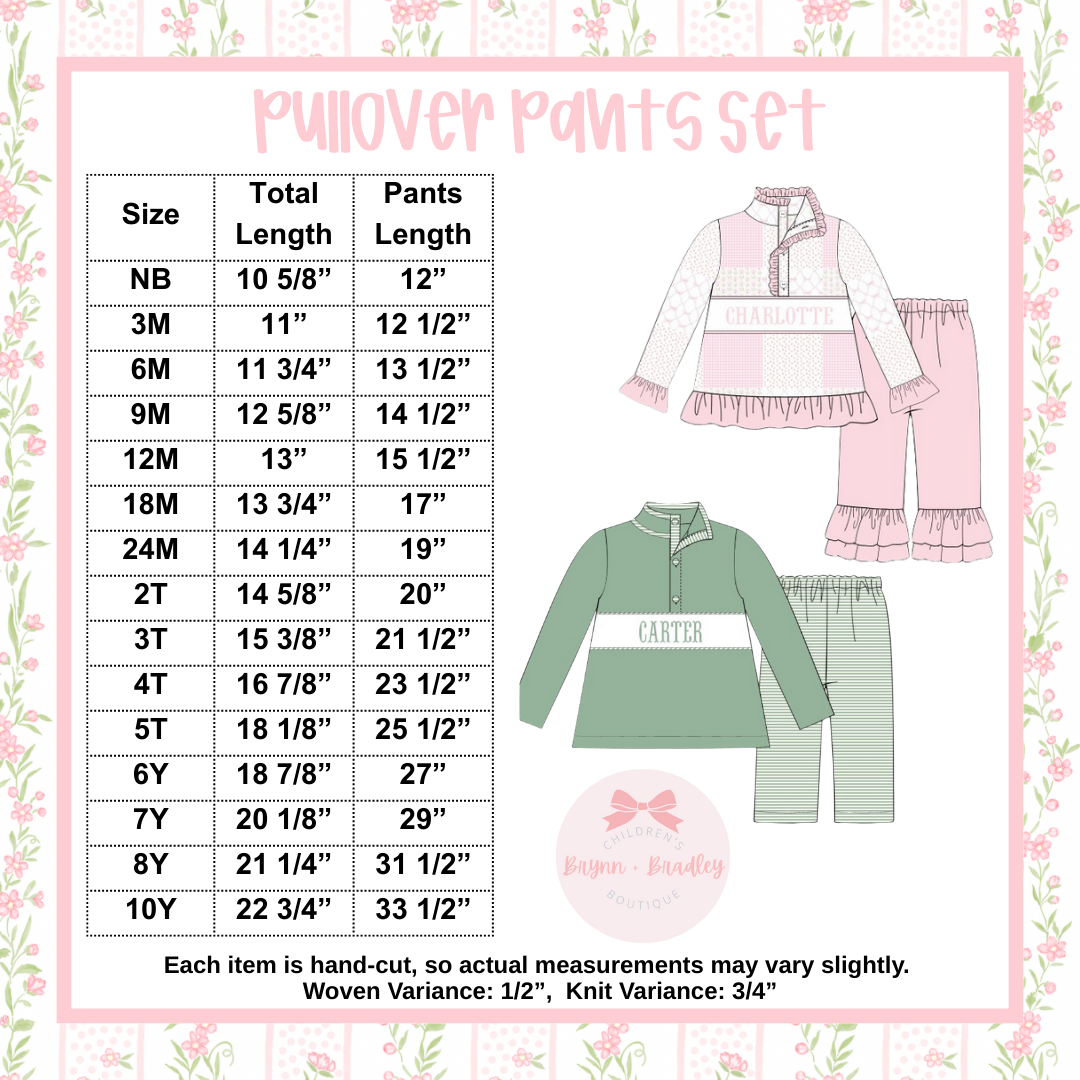 PO31: Parker’s Patchwork Ruffle Pants Set- ETA: December