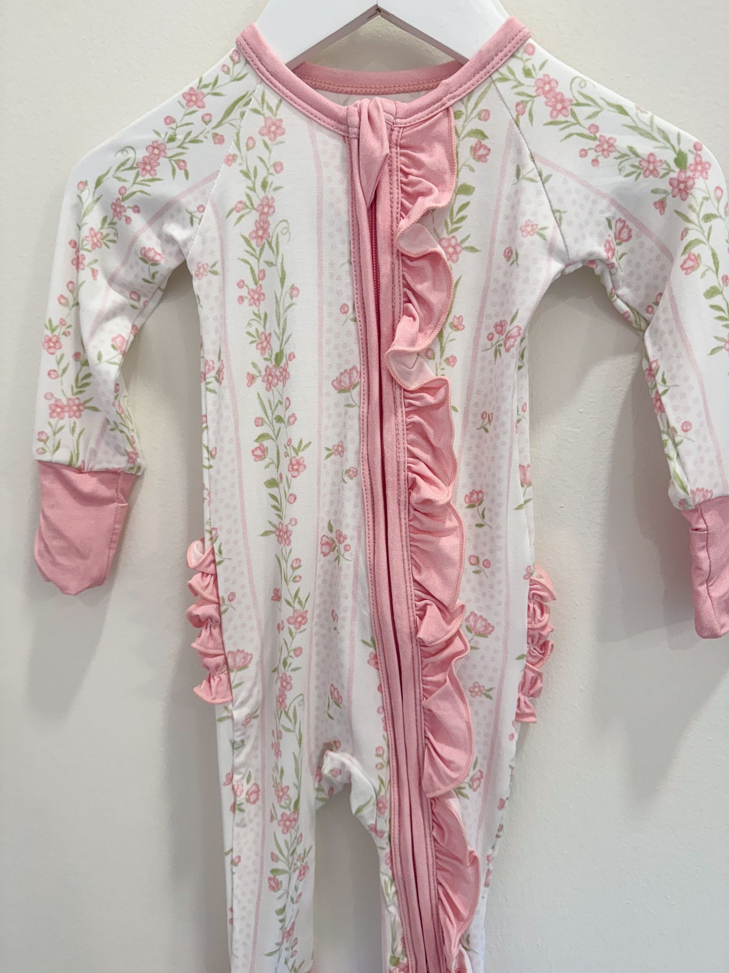 RTS: Emersyn’s Floral Bamboo Ruffle Zippy