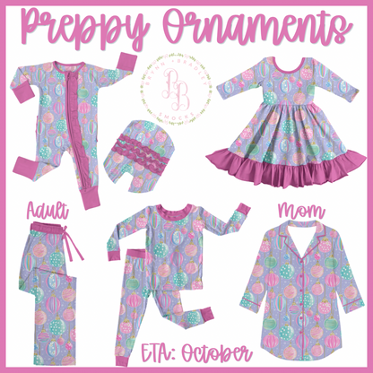 WS Preorder: Christmas Bamboo: Preppy Ornaments Collection- ETA: October