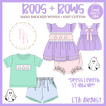 PO28: Boos + Bows Girl Diaper Set + Dress