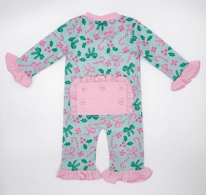 RTS: Candy Cane Lane PJs Girl Zippy