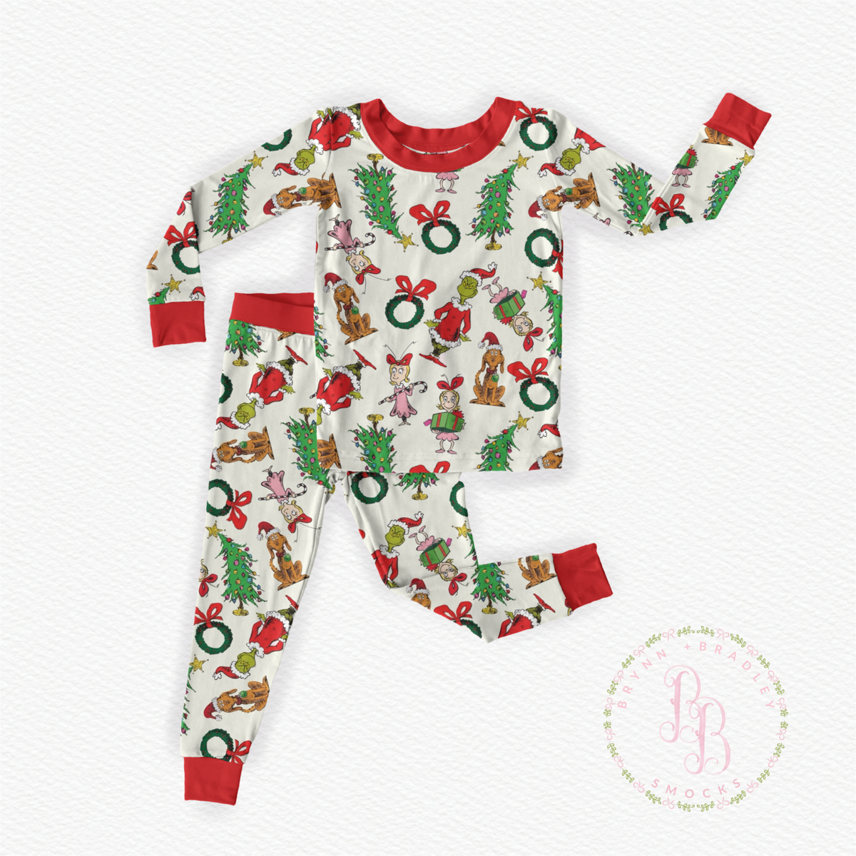 RTS: Merry Mischief Bamboo Long Sleeve Pants Set