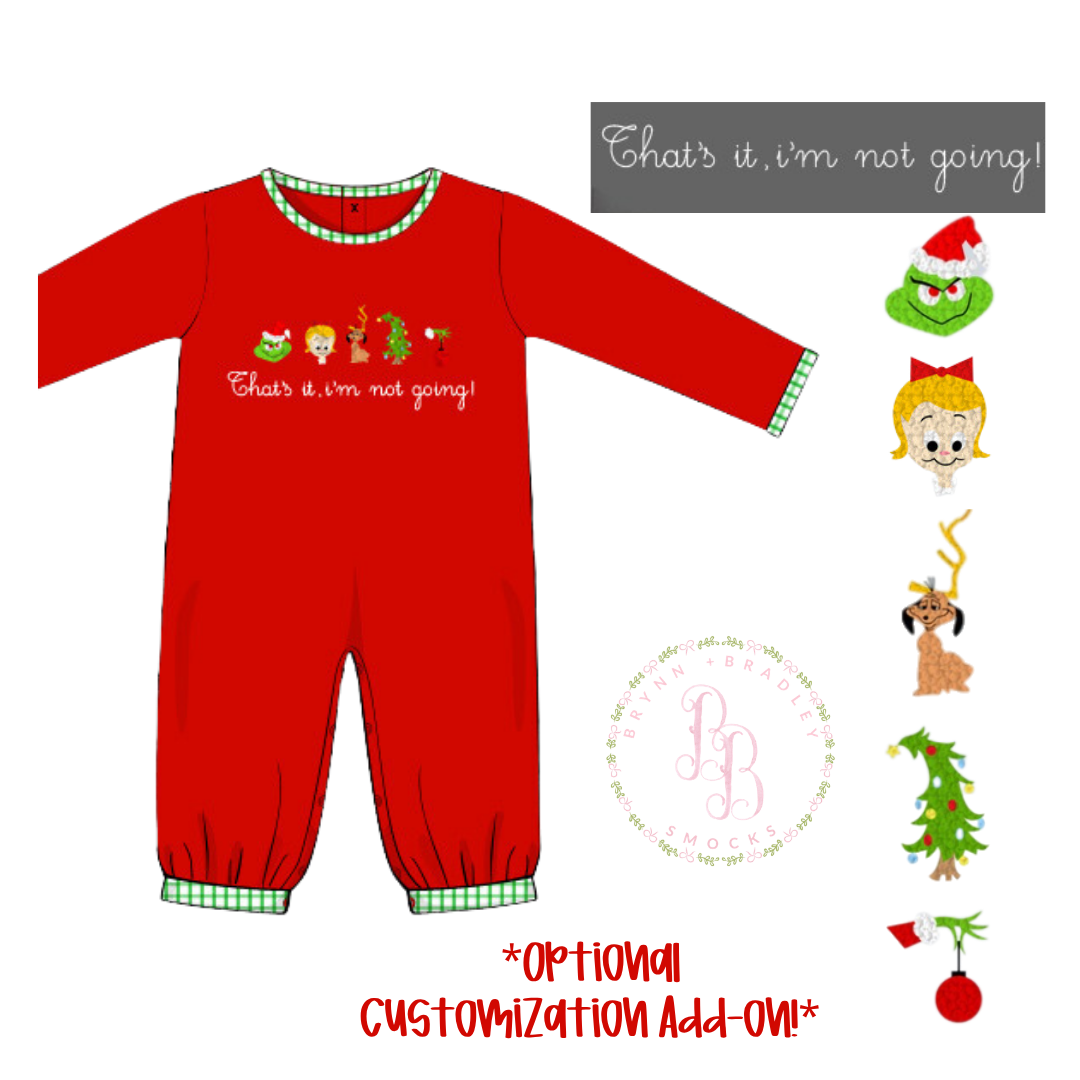 PO30: French Knot Whoville Boy Romper- ETA: October