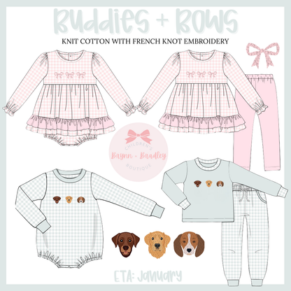 RTS: Buddies + Bows Girl Skirted Bubble