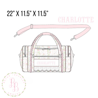 PO30: Emersyn’s Floral Smocked Duffel Bag- ETA: October