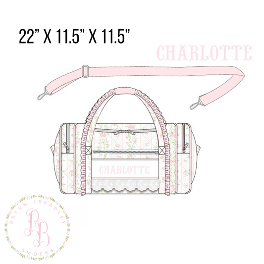 WS PO30: Emersyn’s Floral Smocked Duffel Bag- ETA: October