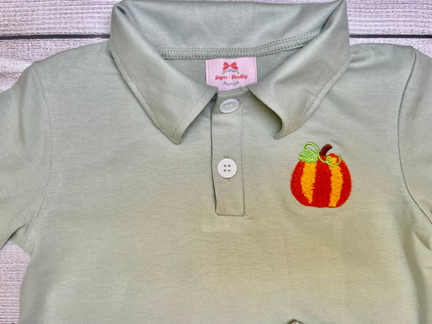 Boy’s Pumpkin Polo/Shorts Set