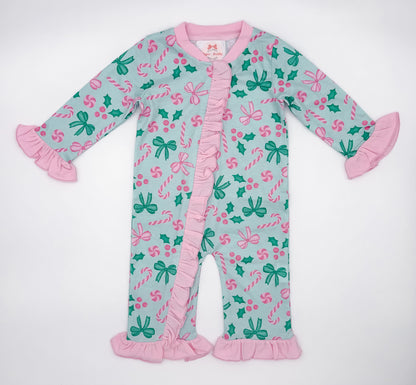 RTS: Candy Cane Lane PJs Girl Zippy