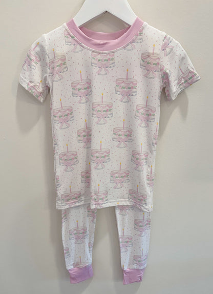 RTS: Birthday Girl Bamboo Short Sleeve Pants Set