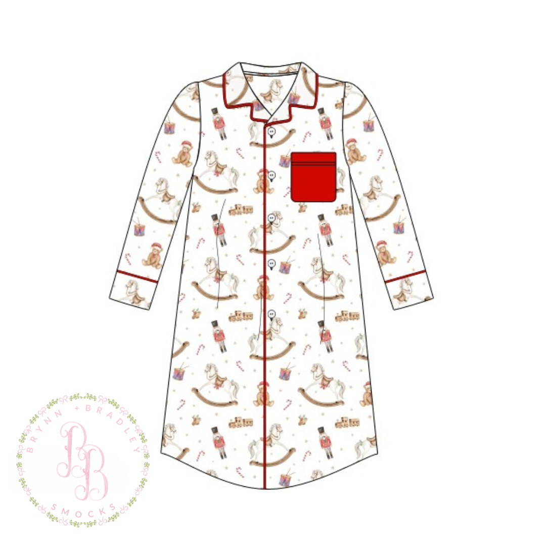 PO29: Toyland Family Pajamas Mom Nightgown