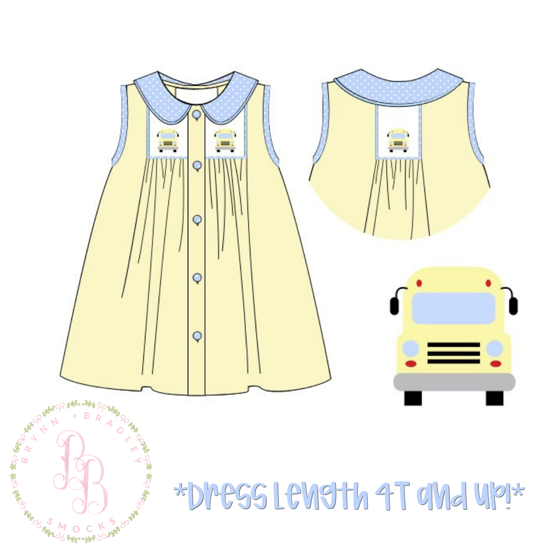 RTS: Wheels on the Bus Girl Diaper Set + Dress
