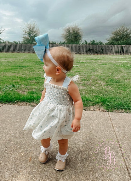 RTS: Vintage Rosebuds Girl Skirted Bubble