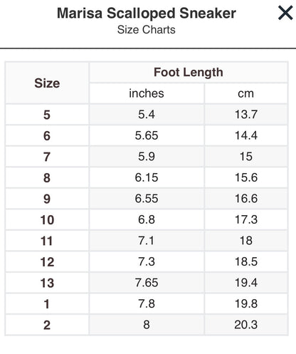 Preorder: Marisa Scalloped Sneaker