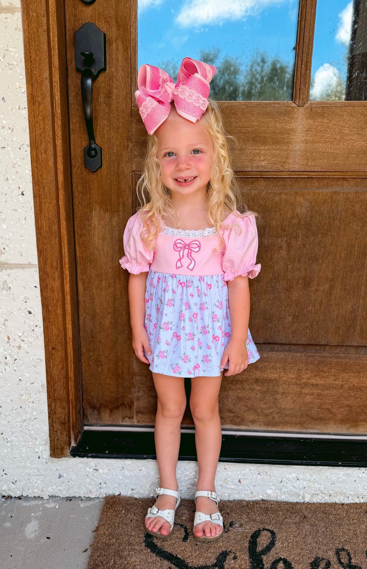 RTS: Roses + Bows Girl Diaper Set