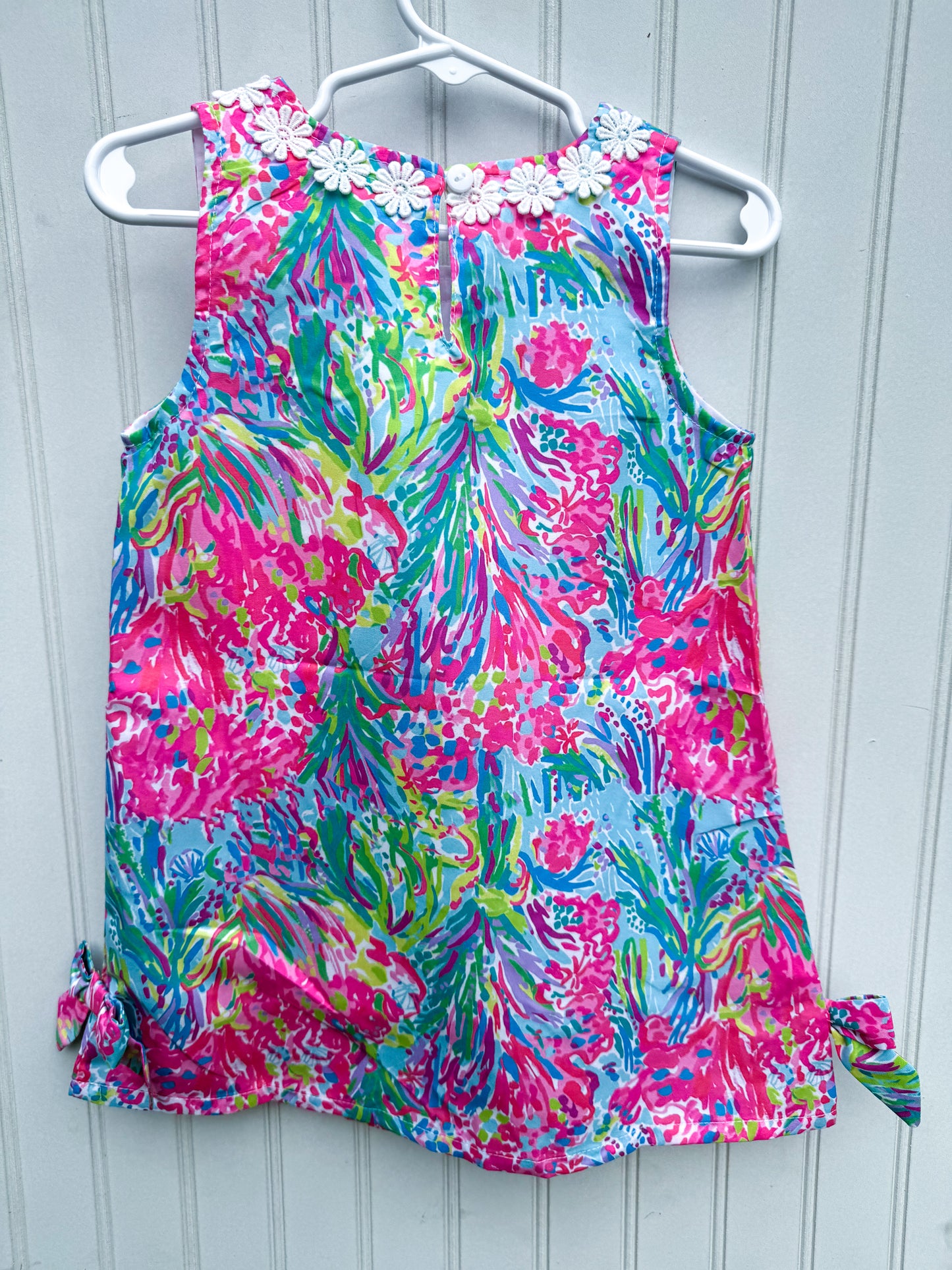 Girl’s Pink + Green Lily Inspired Dress