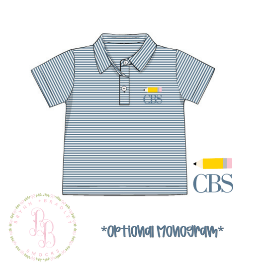 PO27: Boys Back to School Shirts- Pencil Polo