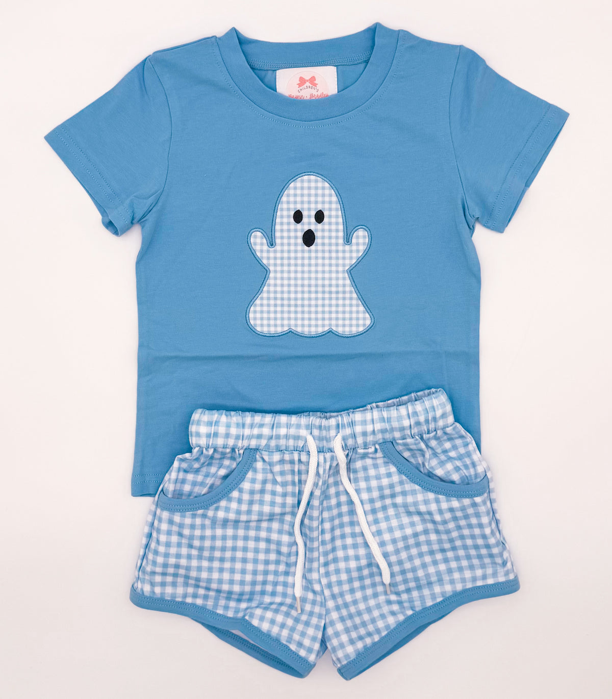 RTS: Gingham Ghosts Boy Shorts Set