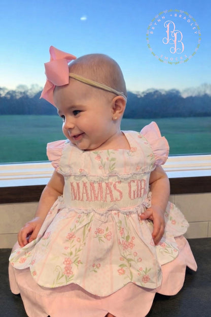 RTS: Emersyn’s Floral “Mama’s Girl” Girl Skirted Bubble