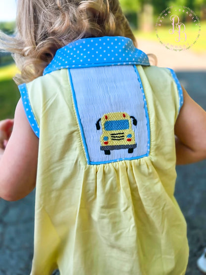 RTS: Wheels on the Bus Girl Diaper Set + Dress