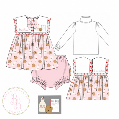 PO30: Dear Santa Girl Diaper Set- ETA: October
